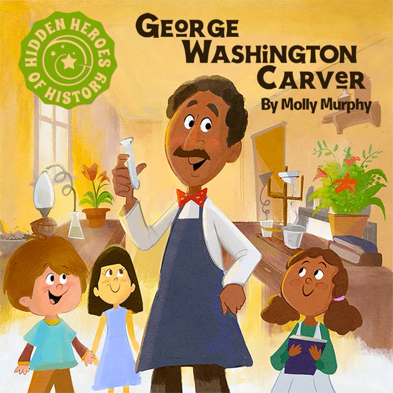 Illustration of George Washington Carver episode on Dorktales Storytime Podcast