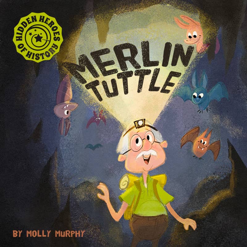 Illustration of Merlin Tuttle episode of the Dorktales Storytime Podcast