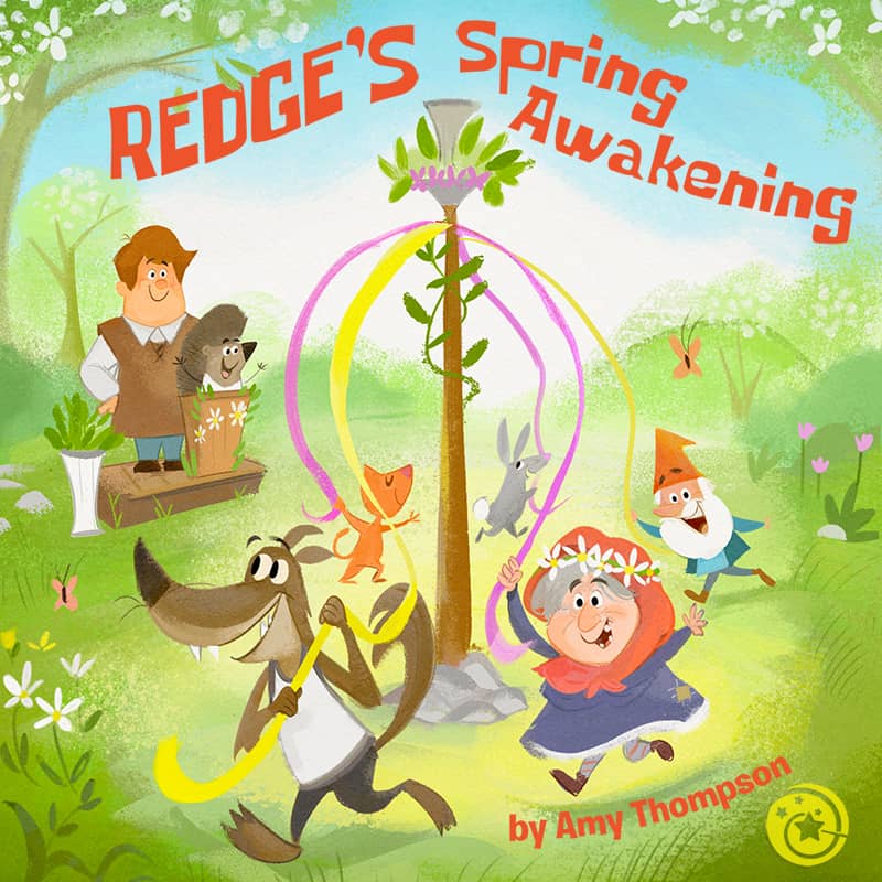 Illustration art for Dorktales Storytime Podcast "Redge's Spring Awakening"