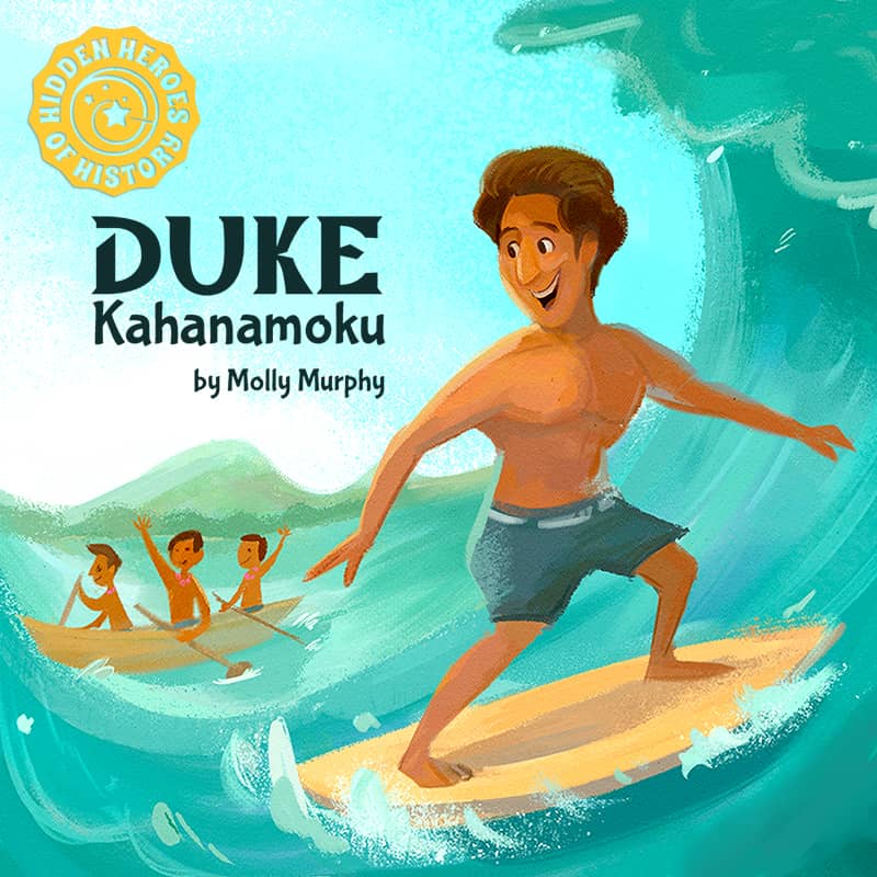 Illustration of Dorktales Storytime Podcast episode on Duke Kahanamoku
