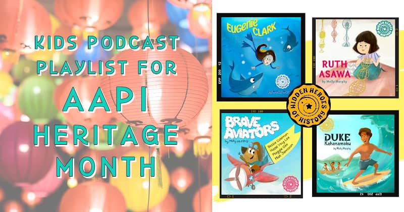 Graphic for AAPI Heritage Month from Dorktales Storytime Podcast
