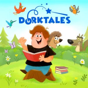 Dorktales Storytime Podcast cover art illustration.