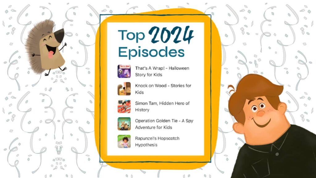 Featured graphic for Dorktales Storytime podcast's top 5 fan favorite episodes in 2024.